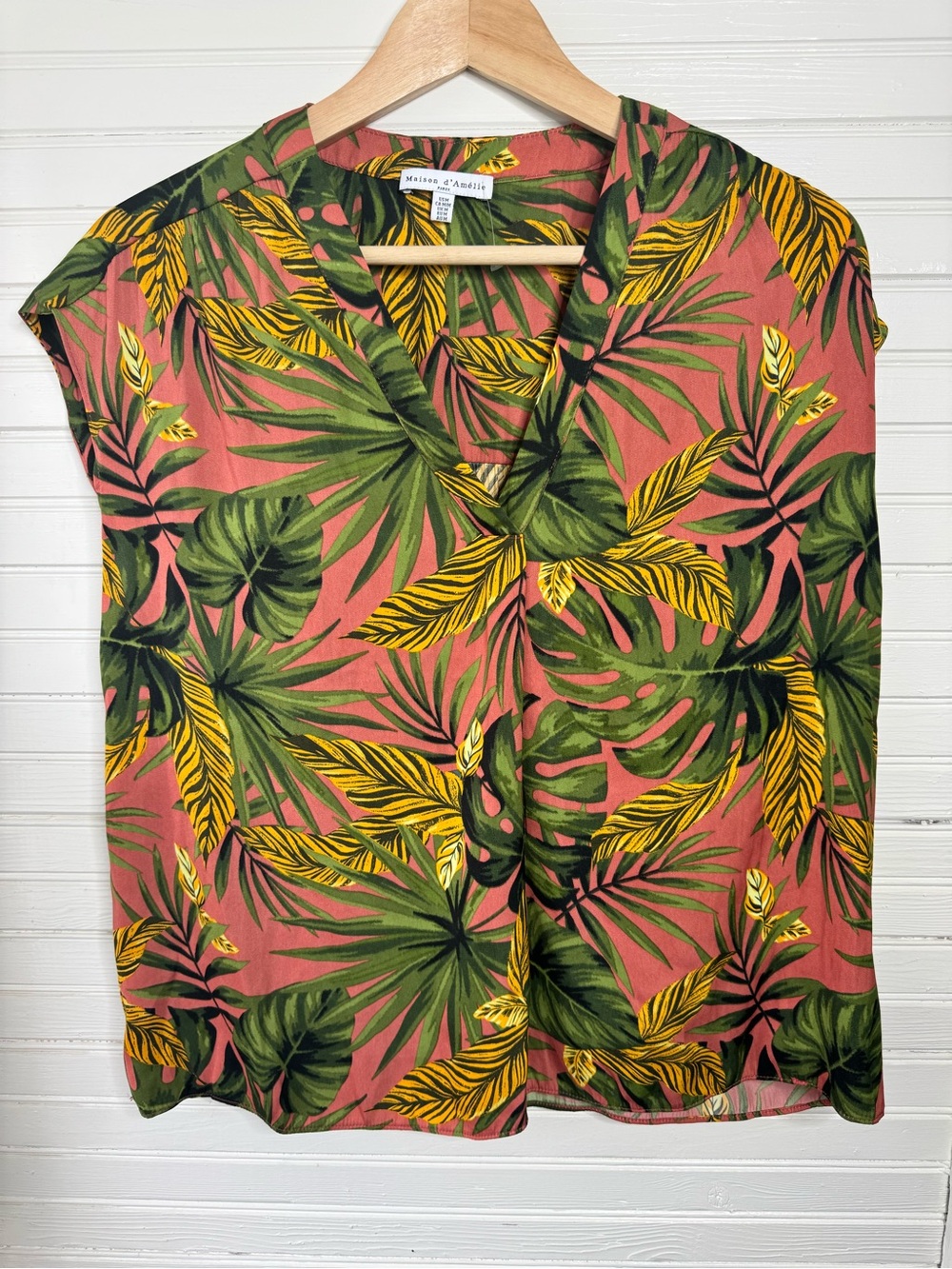 Melissa & Doug Coral Tropical Leaf Sleeveless Blouse